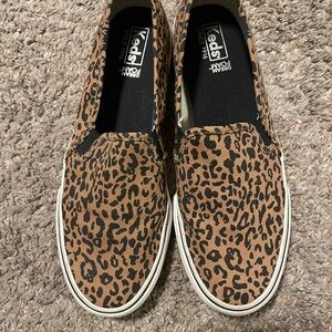 Keds Brown Leopard Slip-On Shoes